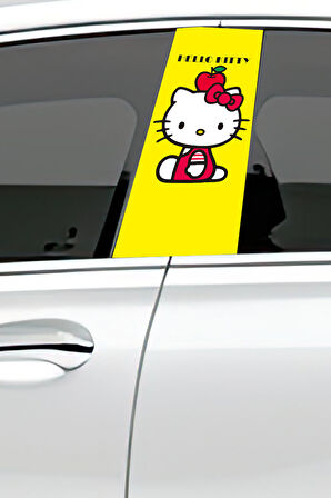 Araç Kapı Direk Kaplama Folyosu Desenli (Sağ Sol Takım)Uyumlu  (2 Adet) - 22x50 cm