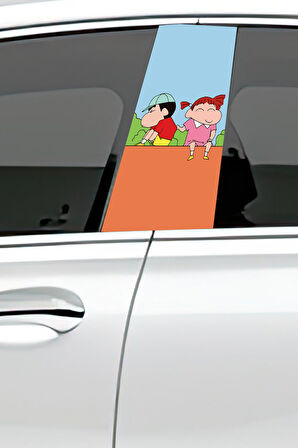 Araç Kapı Direk Kaplama Folyosu Desenli (Sağ Sol Takım) (2 Adet) - 22x50 Cm