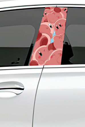 Araç Kapı Direk Kaplama Folyosu Desenli (Sağ Sol Takım) (2 Adet) - 22x50 Cm