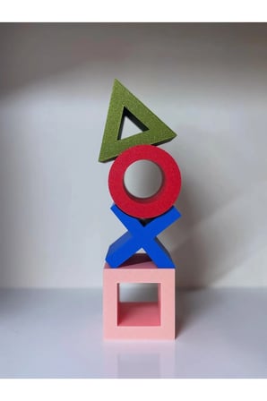 PlayStation İkonları Dekor – 3D Baskı Renkli Figür Seti