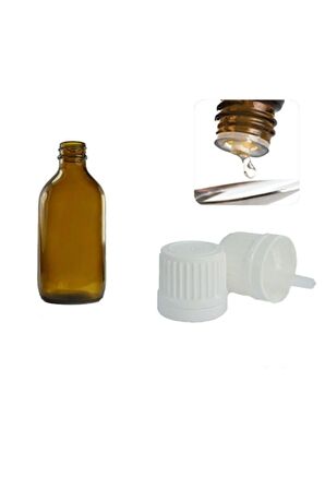 Içten Damlalıklı Amber Cam Şişe 30ml