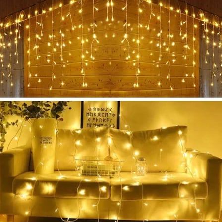 Plentiful® 8 Fonksiyonlu 16 Saçaklı Perde Led 3 x 1 (Günışığı)