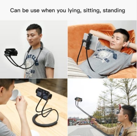 Plentiful® Boyuna Asılan Ergonomik 360 Derece Cep Telefonu Tutucu Stand