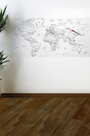 Plentiful® Yazılabilir Dünya Haritası Manyetik Duvar Stickerı 110 x 56 cm