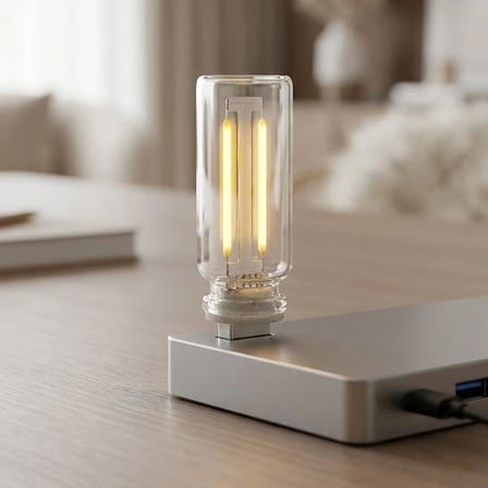Plentiful® Cam Şişe USB LED Işık, Dekoratif Masaüstü Gece Lambası, Şişe İçin Ambiyans Aydınlatma ve Dekoratif Lamba i