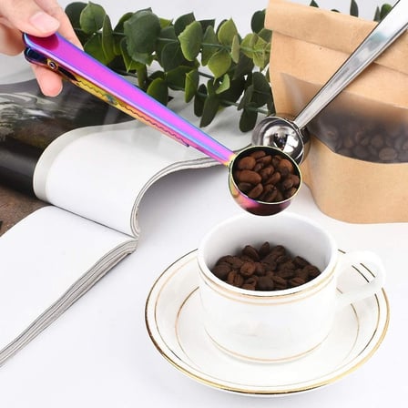 Plentiful® Mandallı Kahve Ölçü Kaşığı Renkli Çok Fonksiyonlu Paslanmaz Çelik Kaşık