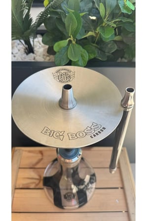 Çelik Nargile Takımı (çanta lüle maşa dahildir) /Dip Dekor Silver