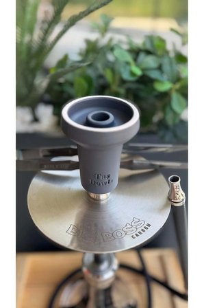Mr.Eds E24 Big Boss Pro Carbon Siyah Çelik Nargile Takımı & Taş Bowls Nargile Lülesi