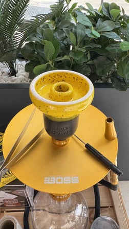 E29 Boss Gökkuşağı Gold Nargile Seti* Köz Ocağı Dahil*
