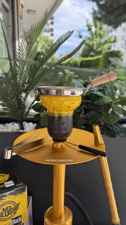 E29 Boss Gökkuşağı Gold Nargile Seti* Köz Ocağı Dahil*