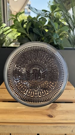 E54 Cumhuriyet 1923 Nargile Cam Şişe /dip Dekor Black