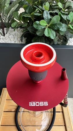 Mr Eds E29 Boss - Gökkuşağı Serisi Nargile Takımı Kırmızı Taş Bowls Lüle Dahil 2li Nargile Seti
