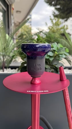 Mr Eds E29 Boss - Gökkuşağı Serisi Nargile Takımı Pembe Taş Bowls Lüle Dahil 2li Nargile Seti
