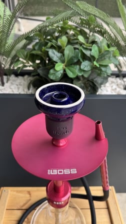 Mr Eds E29 Boss - Gökkuşağı Serisi Nargile Takımı Pembe Taş Bowls Lüle Dahil 2li Nargile Seti
