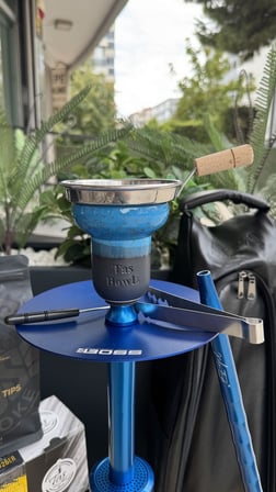 Mr Eds E29 Boss Gökkuşağı Serisi Mavi Nargile Seti Çantalı