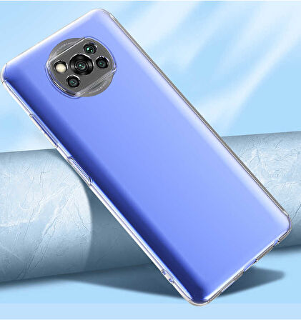 Xiaomi Poco X3 Kılıf Şeffaf İnce Esnek Silikon Kılıf Zipax-Süper