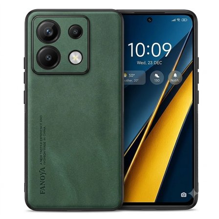 Xiaomi Poco X6 Uyumlu Kılıf Deri Görünümlü Şık Tasarım Hlt-Hide