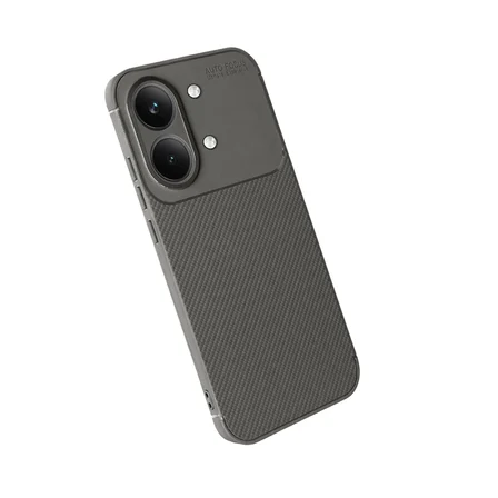 Xiaomi Poco X8 Pro Max Uyumlu Kılıf Soft Karbon Görünüm Esnek Silikon Azn-Negro