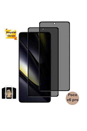 Poco X6 pro Hayalet Ekran Koruyucu Privacy Filitreli Görünmez Tam Kaplayan