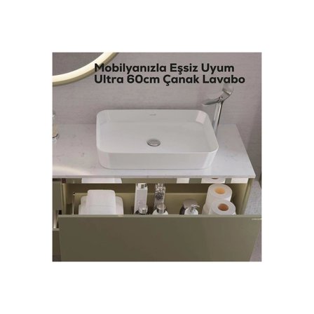UL060 Ultra 60 cm Tezgah Üstü Çanak Lavabo