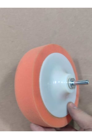 2'Lİ SET Pasta Cila Polisaj Süngeri Oto Araç Araba Parlatma Zımpara Tabanlı 150 Mm Matkap Aparatlı