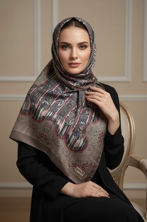 Soft Etnik Şerit Desen Şal