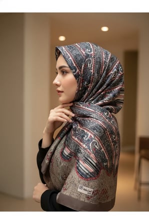 Soft Etnik Şerit Desen Şal