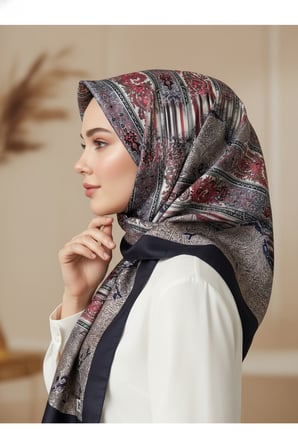Soft Etnik Şerit Desen Şal