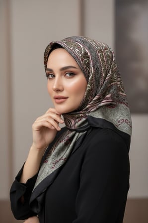 Soft Etnik Şerit Desen Şal