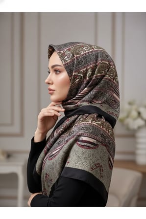 Soft Etnik Şerit Desen Şal