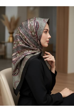 Soft Etnik Şerit Desen Şal