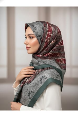Soft Etnik Şerit Desen Şal