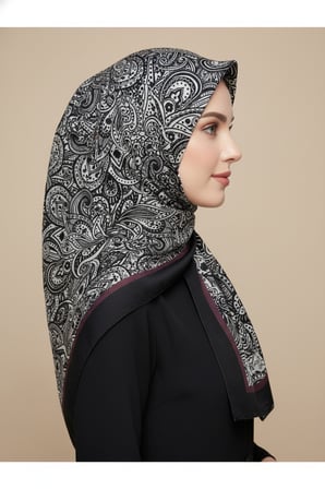 Zarif, Yaprak Desenli Soft Şal 70 x180