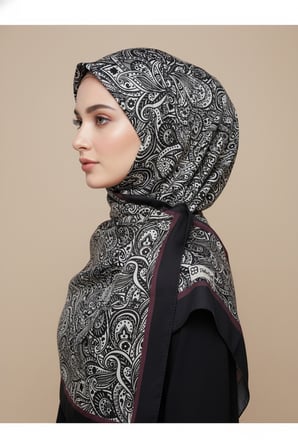 Zarif, Yaprak Desenli Soft Şal 70 x180