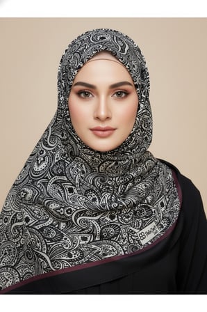 Zarif, Yaprak Desenli Soft Şal 70 x180