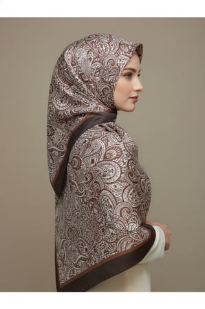 Zarif, Yaprak Desenli Soft Şal 70 x180