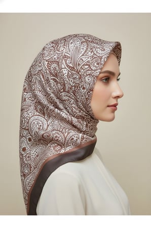 Zarif, Yaprak Desenli Soft Şal 70 x180