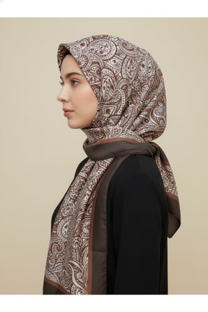 Zarif, Yaprak Desenli Soft Şal 70 x180