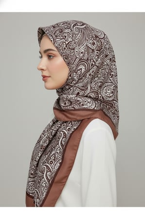 Zarif, Yaprak Desenli Soft Şal 70 x180