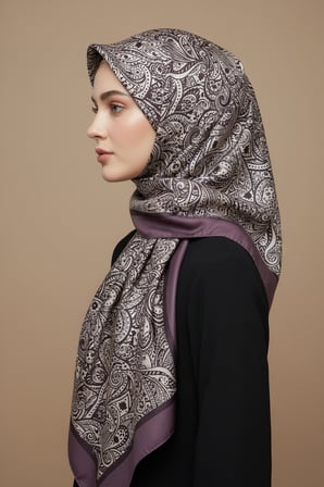Zarif, Yaprak Desenli Soft Şal 70 x180