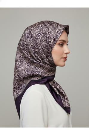 Zarif, Yaprak Desenli Soft Şal 70 x180