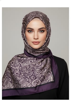 Zarif, Yaprak Desenli Soft Şal 70 x180