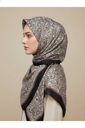 Zarif, Yaprak Desenli Soft Şal 70 x180