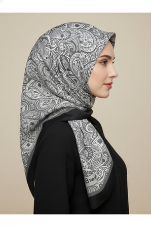 Zarif, Yaprak Desenli Soft Şal 70 x180