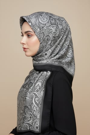 Zarif, Yaprak Desenli Soft Şal 70 x180