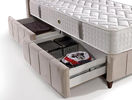 Polo - Smart GM1175 Tek Kişilik Bej Baza + Başlık 90 x 200 cm