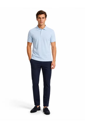 Erkek Regular Fit Polo Yaka Basic Tişört