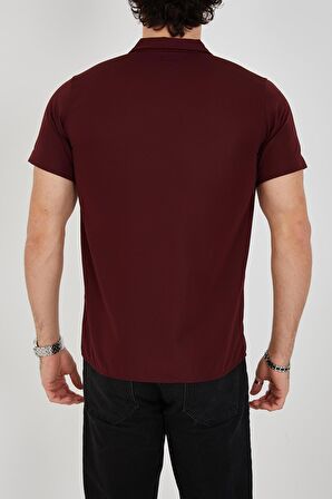 Erkek Slim Fit Polycotton Kısa Kol Gömlek