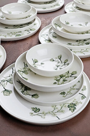 Belleza 24 Parça 6 Kişilik Porselen Yemek Takımı & Yemek Seti