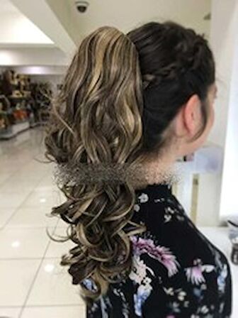 Su Dalgası Maşalı Sentetik Postiş Atkuyruk